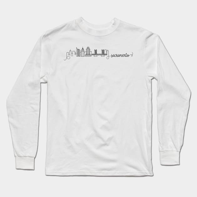 Sacramento City Signature Long Sleeve T-Shirt by kursatunsal